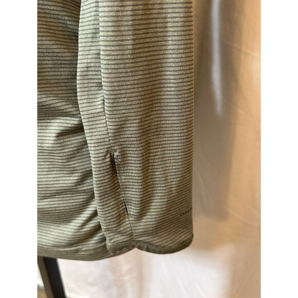 Cozy Columbia Olive Stripe Long Sleeve Top M • Outdoorsy Layering Must-Have - Picture 3 of 7